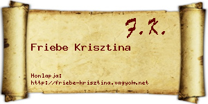 Friebe Krisztina névjegykártya