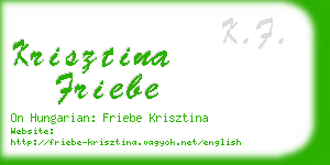 krisztina friebe business card